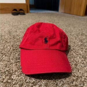 Red Polo Ralph Lauren Baseball Cap Classic Logo